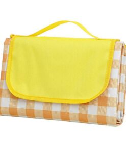Picnic Blanket Spring Outing Cushion Picnic Beach Mat Waterproof Foldable - Yellow