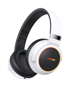 PICUN - B2 - HD Stereo Headphones With Dynamic RGB Lighting - Black & White