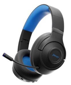 Picun - BG-01 - Low Latency Wireless Headset with Microphone- Black & Blue