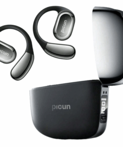 PICUN - H1S - Voice Control Earbuds With LED Power Display Case - Black