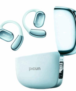 PICUN - H1S - Voice Control Earbuds With LED Power Display Case -Light Blue