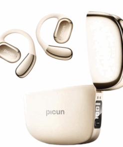 PICUN - H1S - Voice Control Earbuds With LED Power Display - Cream White