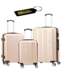 Pierre Cardin - Belmont Luggage Spinner 3-Piece Set - Champagne & Keyring