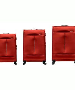 Pierre Cardin Ultralight 3 Piece Trolley Luggage Set - Red