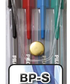 Pilot BP-S Ballpoint Fine Point Pens Wallet Of 4