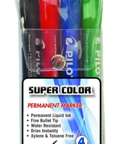 Pilot SCA-100 Bullet Tip Permanent Marker Wallet Of 4