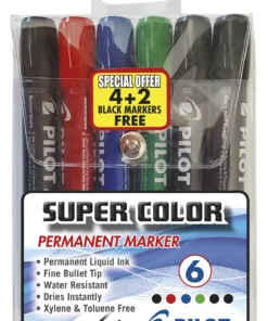 Pilot SCA-100 Permanent Marker Wallet Of 6