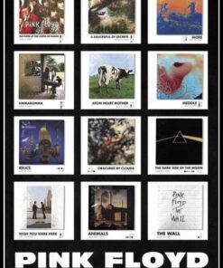 Pink Floyd (Album Covers) Poster with Black Frame