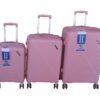 Pink HardShell 3Piece Trolley Luggage Set with Spinner Wheels & Locks-GAILY