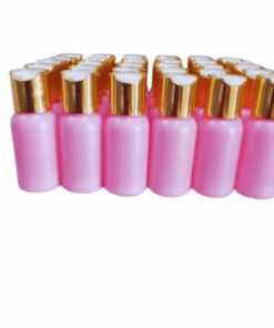 Pink Luxuries HDPE Bottles with Gold/White Caps - 50 x 50ml