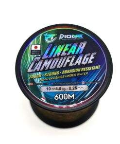 Pioneer 600m Linear Camouflage Fishing Line 10lb/4.5kg 0.25mm