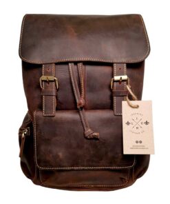 Pioneer Genuine Full Grain Crazy Horse Leather Backpack