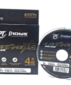 Pioneer Mustang XG Braid Fishing Line 4x Carrier PE 300m 40lb/18.2kg 0.28mm
