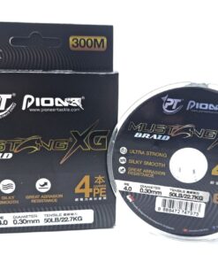 Pioneer Mustang XG Braid Fishing Line 4x Carrier PE 300m 50lb/22,7kg 0.30mm