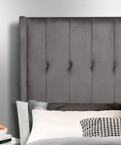 Piper Double Headboard, Charcoal