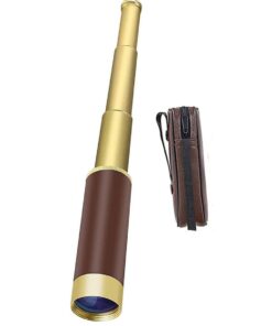 Pirate Monocular Telescope,Collapsible Monocular Brass Spyglass