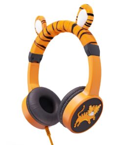 Planet Buddies Charlie The Tiger Wired Headphones - Orange