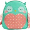Planet Buddies Owl Backpack Lunch Bag Green/Pink