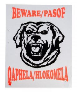 Plastic Warning Sign of Presence -Complete Beware Rottweiler