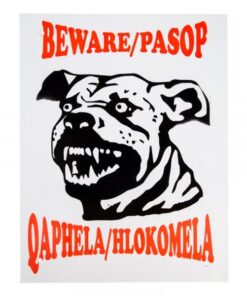 Plastic Warning Sign of Presence - Complete Beware Staffordshire