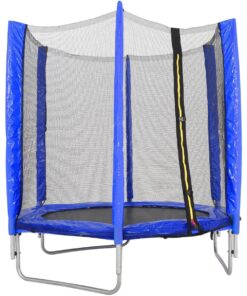 PLAYFREE 8ft 2.44m Trampoline with Steel Frame Enclosure