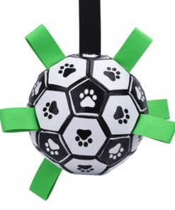 Playful Panda Interactive Pet Football With Nylon Tabs