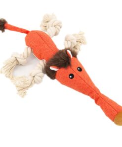 Plush and Rope Dog Chew Toy - Lion