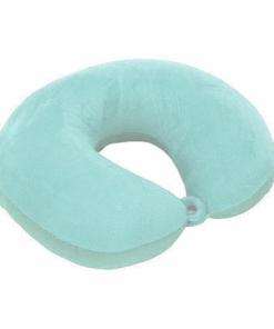 Plush Travel Neck Pillow With Fastener - Green