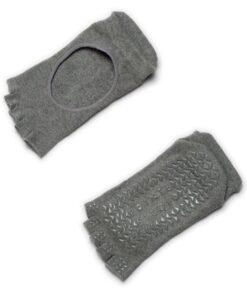 Pointe Studio Women's Toeless Grip Socks - Charcoal - S-M