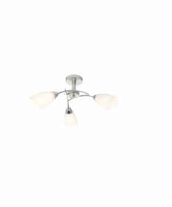 Polished Chrome with White Frosted Glass Ceiling light - EMS