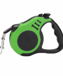 Pops and Paws 5m Retractable Pet Leash with Anti-Slip Handle - Green