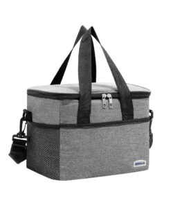 Portable 22L Insulated Cooler Bag: Collapsible, Waterproof & Versitile - Grey Cooler Bag