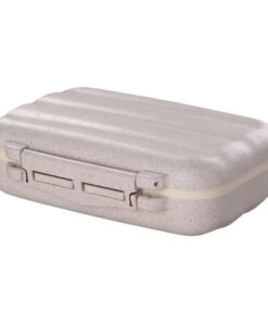 Portable 8-Grid Mini Medicine Storage Box for Home Journey Travel - Beige