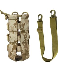 Portable Adjustable Tactical Water Bottle Pouch For Hiking Digital Desert