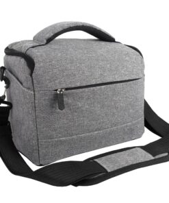 Portable Breathable Zipper DSLR Shoulder Camera Bag - Grey