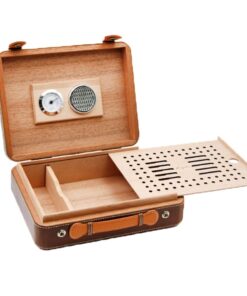 Portable Cigar Travel Humidor Case Humidifier Box