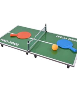 Portable Complete Mini Table Tennis Table with 2 Bats, Net and Ball