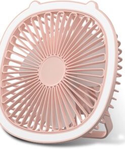 Portable Controlled Desk and Light Fan - HB - Pink