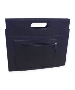 Portable Cute Felt Laptop Case Shopping Travel Cosmetic Handbag 15 Inch - Black