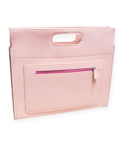 Portable Cute Felt Laptop Case Shopping Travel Cosmetic Handbag 15 Inch - Peach