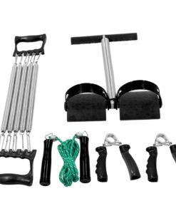 Portable Fitness Set of 4 Muscle Exercise with Tummy Trimmer - Chest Expander