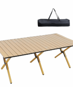 Portable Folding Beech Wooden Table - 120 L x 60 W cm