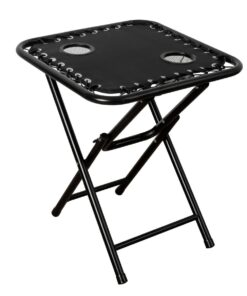Portable Folding Camping Side Table with Cup Holders - Lightweight