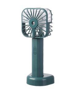 Portable Handheld Cooling Fan Mini Rechargeable Humidifier Misting Fan 19CM - Green