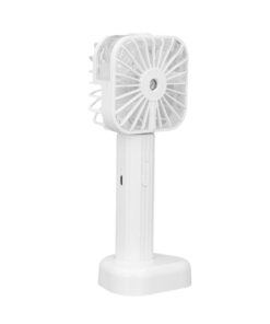 Portable Handheld Cooling Fan Mini Rechargeable Humidifier Misting Fan 19CM - White