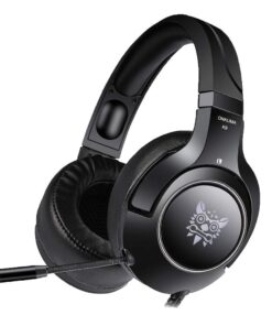 Portable Headphone With Mic Lightweight Soft And Delicate K9 Onikuma - Black