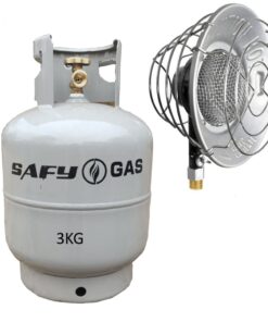 Portable Infrared Gas Heater Top & 3kg Cylinder Set