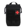 Portable Military First Aid Kit Medicine Bag for Outdoor Survival - Black