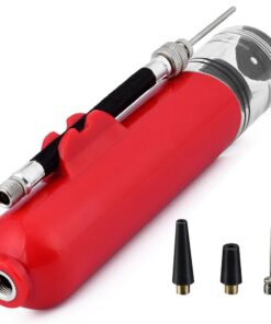 Portable Mini Ball Air Pump Basketball Football Inflator Pump-Red
