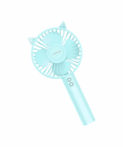 Portable Mini Handheld Fan with Rechargeable Battery and Fan Stand - Blue